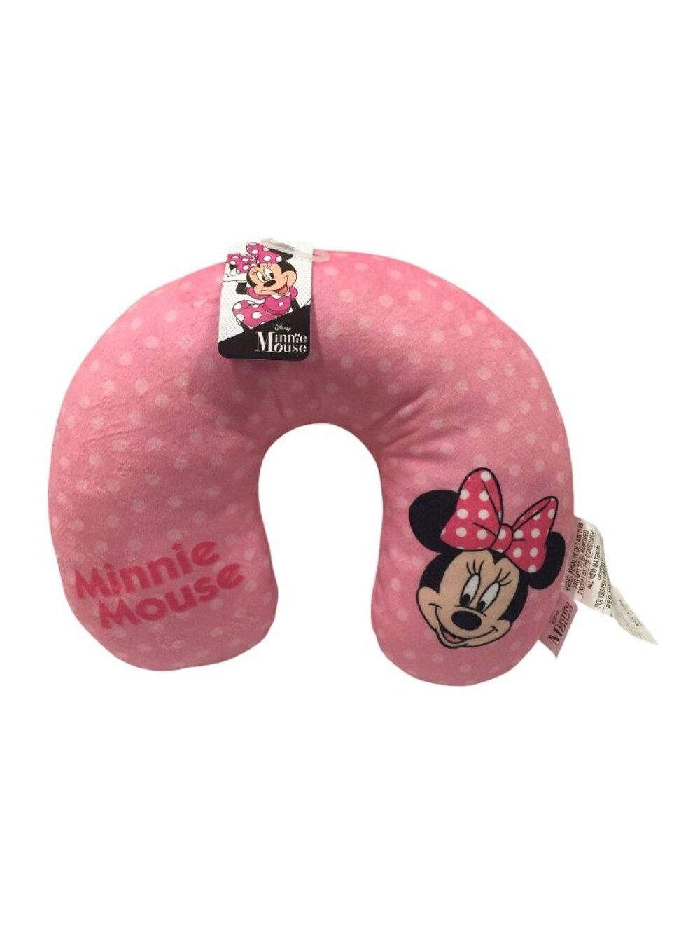 Disney MINNIE MOUSE Pink Polka Dot Travel Pillow
